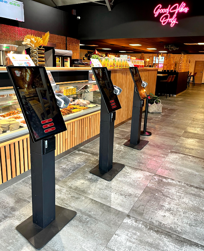 Borne de commande en action